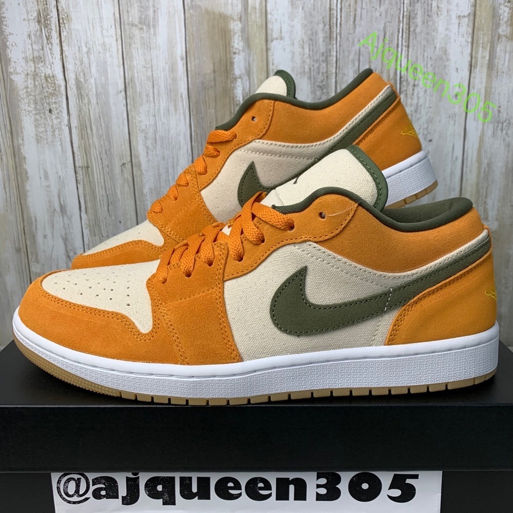 Air Jordan 1 Low Olive Curry - Picture 1 of 6